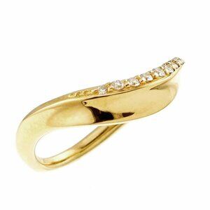 Star Jewelry Diamond 0.07ct Ring 18K YG 750 Size4(US)